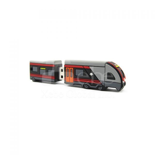 Custom flash drives train USB