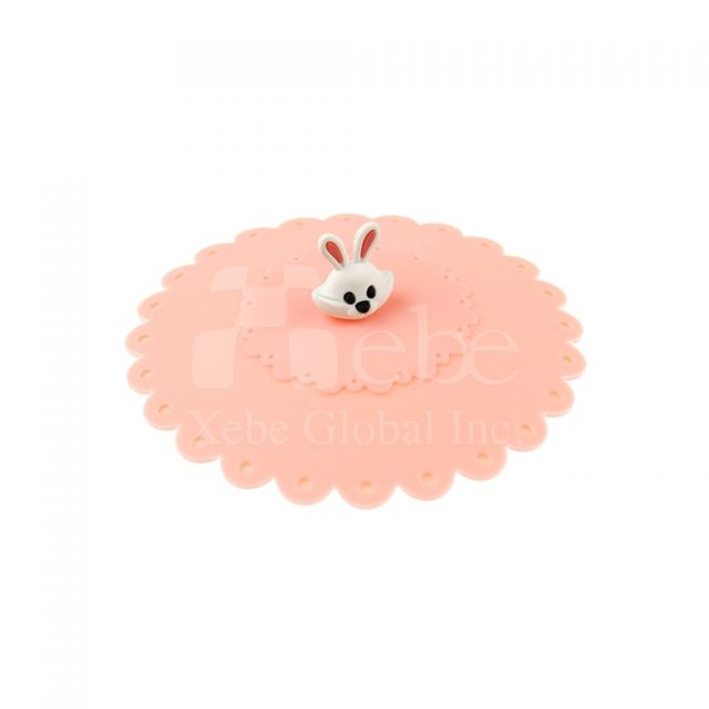 Cute rabbit silicone cup cover