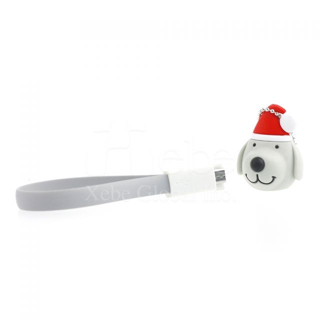 Christmas dog custom USB cable