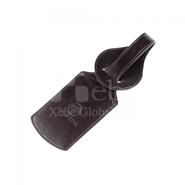 Leather luggage tags
