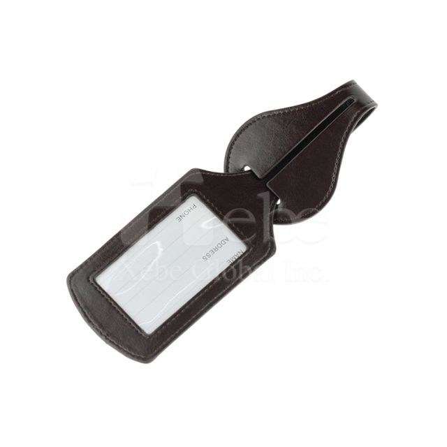 Leather luggage tags