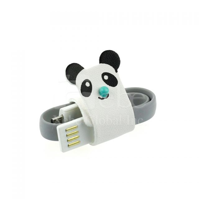 Animal leather cable organizer