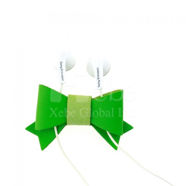 Bow tie earphone organizer