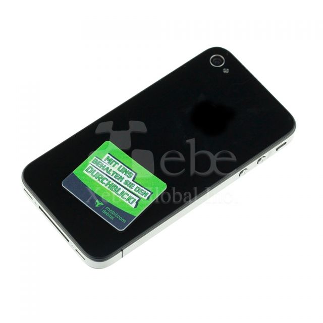 Personalized screen cleaner sticker