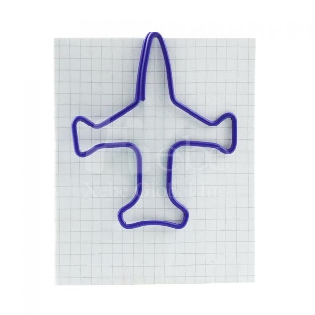 Airplane custom stationery paper clip