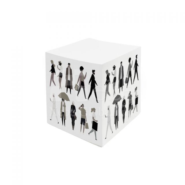 Cartoon cube of note paperCustom printed products