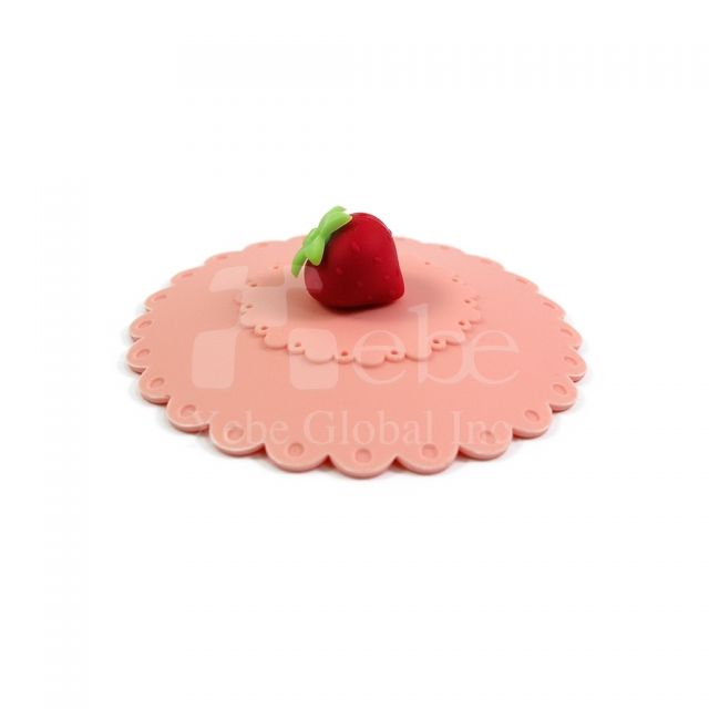 Strawberry silicone cup cover lidAwesome gift ideas