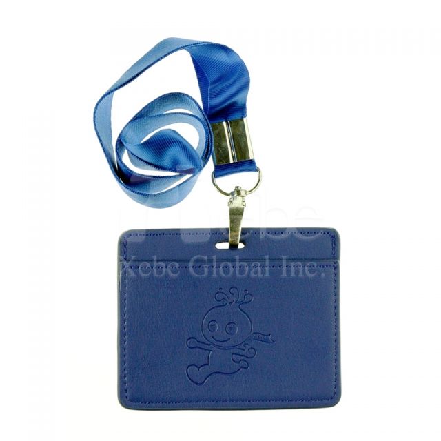 Custom card holder faux leather id card holder
