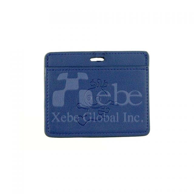 Custom card holder faux leather id card holder