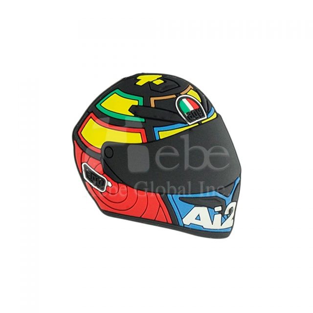 Helmet custom magnetsSoft plastic molding