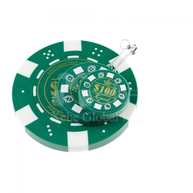 Chip coaster screen wipe Trade show giveaways