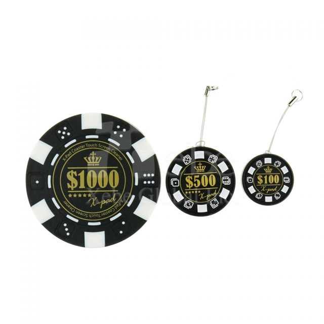 Chip coaster screen wipe Trade show giveaways