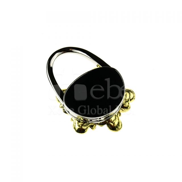 Purple flowers metal purse hook Personal gifts