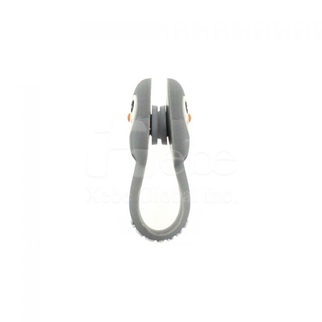 Penguin earphone organizer Soft plastic molding