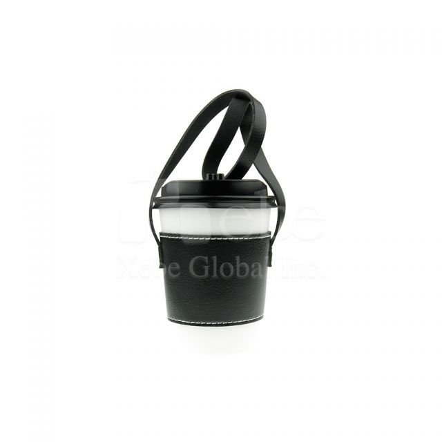 Leather Cup Sleeve Bag Imprinted promotional products