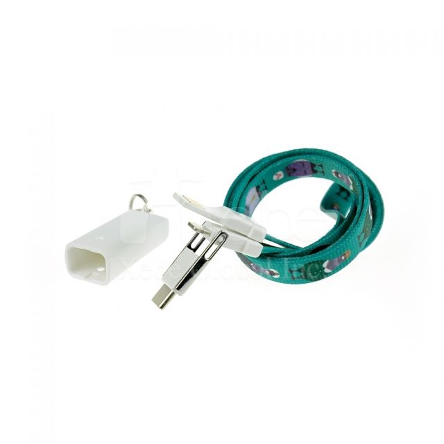 Custom lanyard usb charging cable 