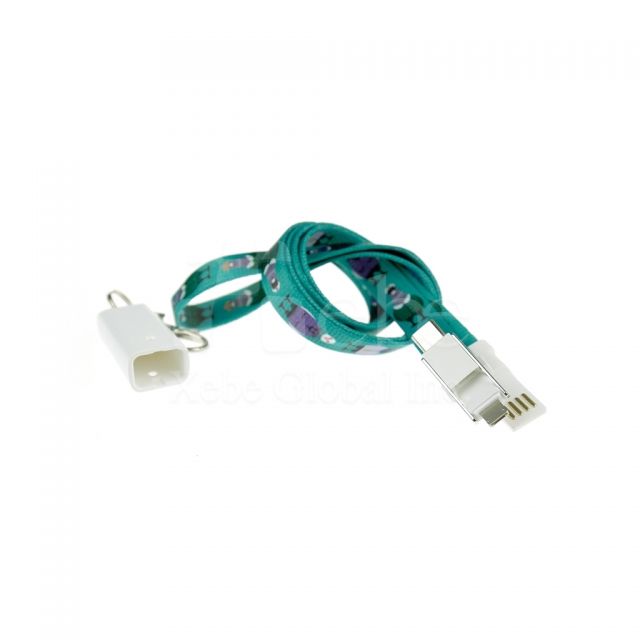 Custom lanyard usb charging cable 