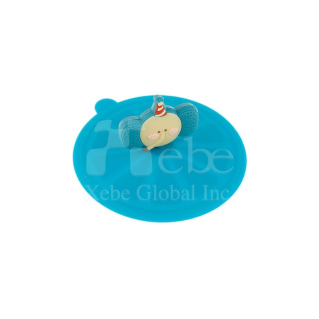 Cute elephant blue cup cover
