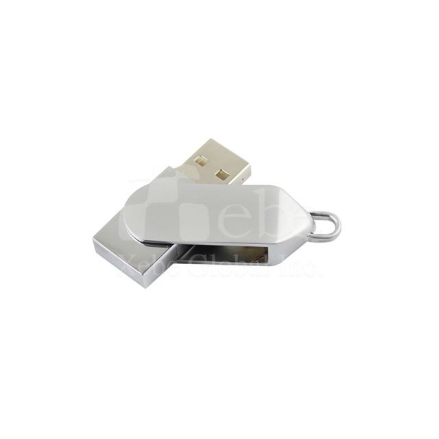 Silver Spinning lightweight USB drive