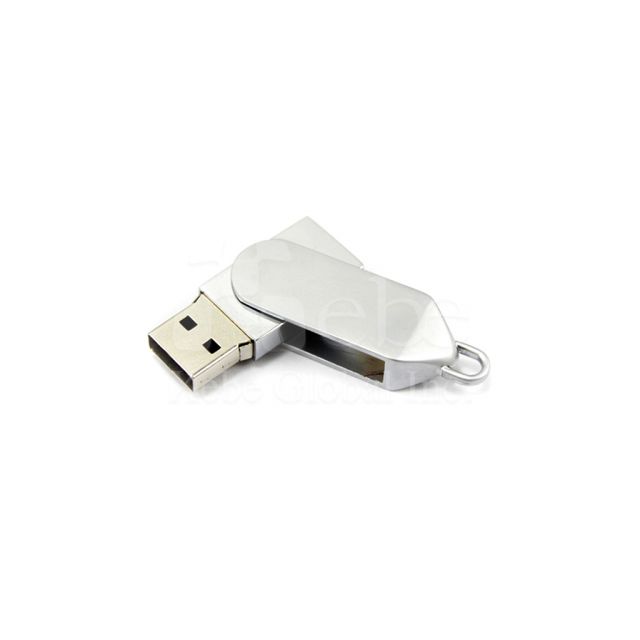 Silver Spinning lightweight USB drive