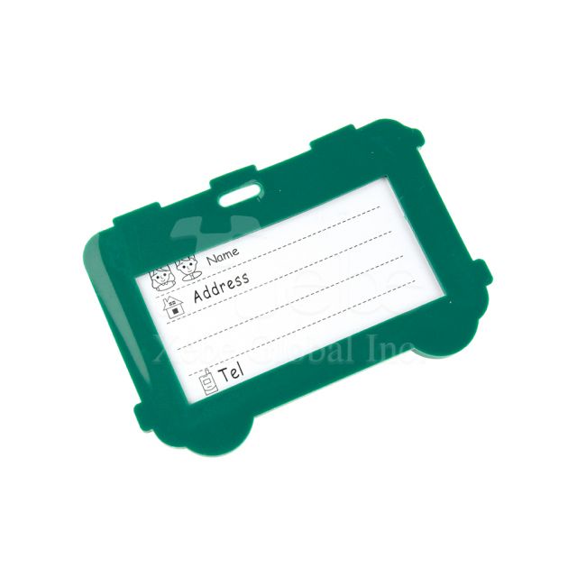 School bus shaped luggage tags