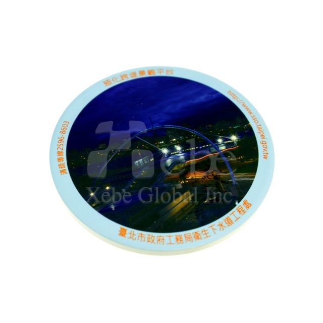 City night scene absorbing water coaster