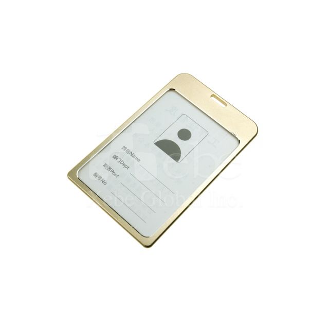 Golden metal card holder