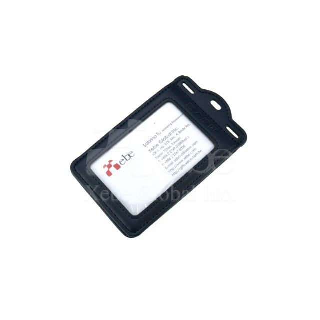 Dark blue business leather card holder