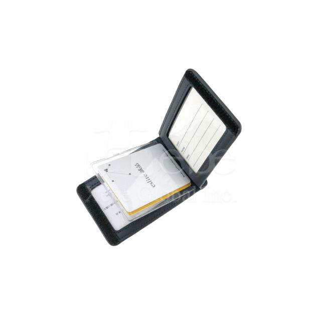 Dark blue business leather card holder