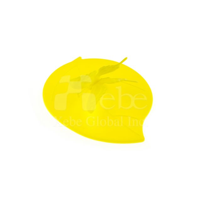 Yellow butterfly with leaf shape cup lid