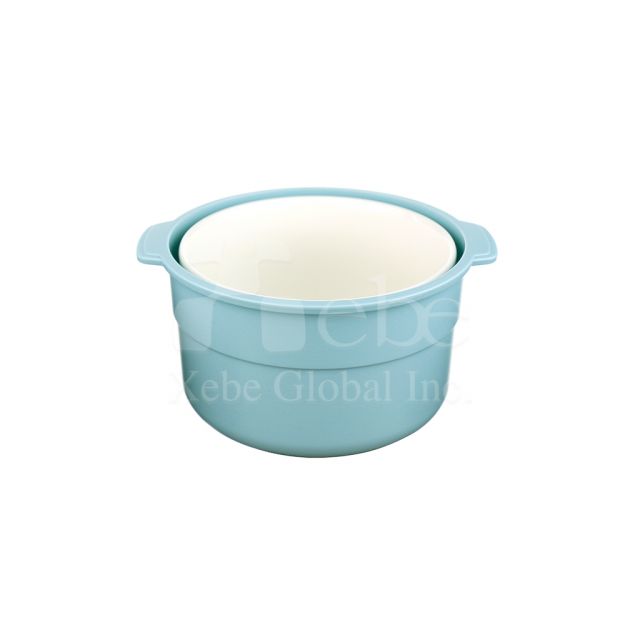Blue Double Layer Instant Noodle Bowl
