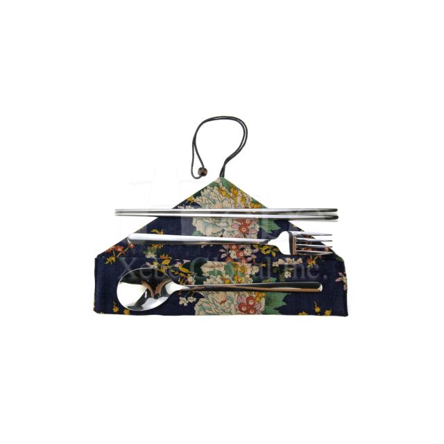 Stainless steel eco-friendly cutlery bag