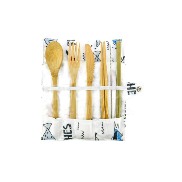 Custom bamboo Eco-friendly Cutlery Bag