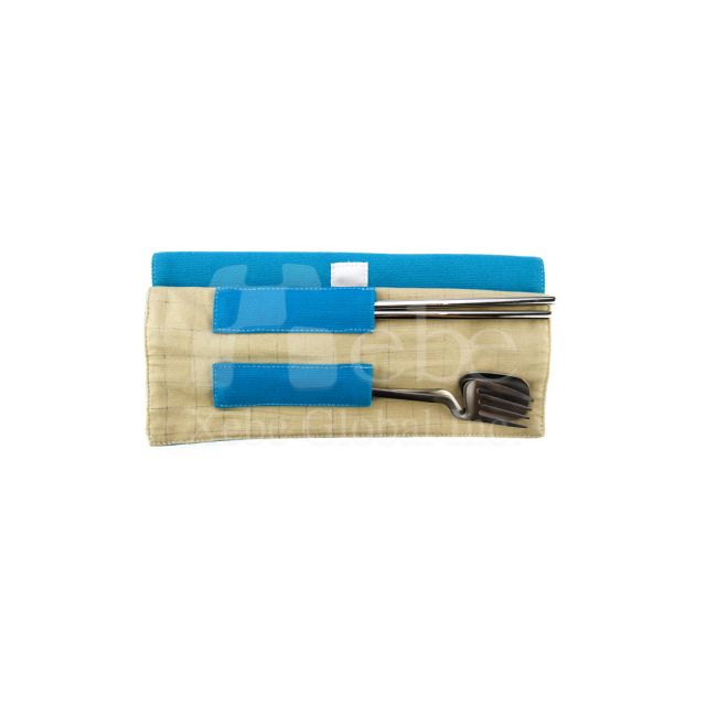 3-pack stainless steel eco-friendly cutlery bag