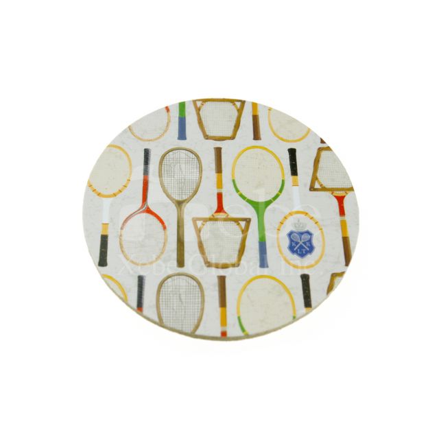 Tennis racket print coaster