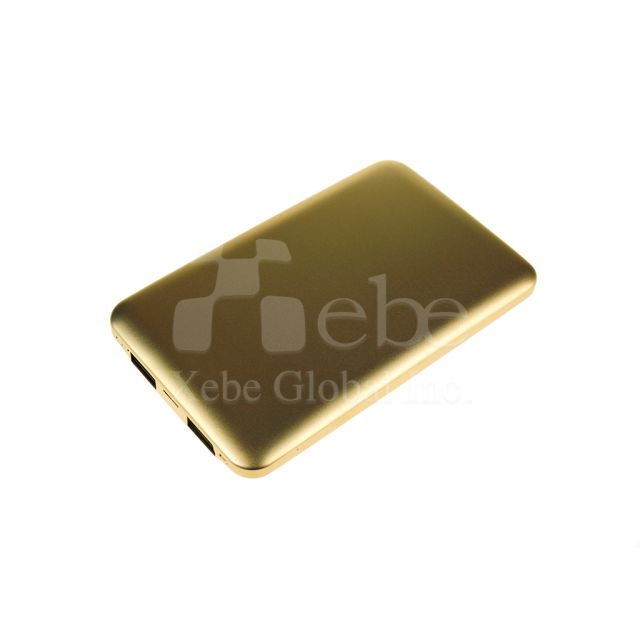 Golden color custom portable charger