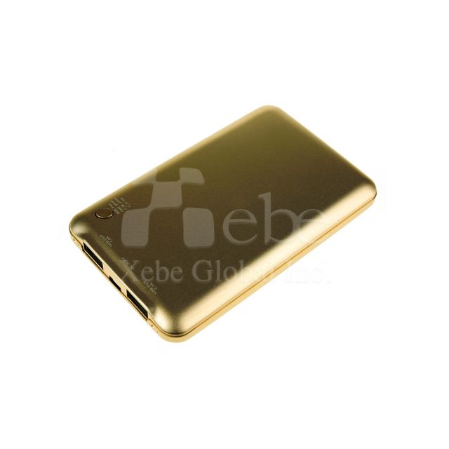 Golden color custom portable charger