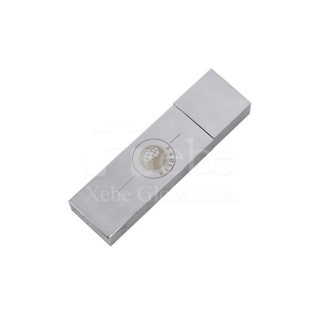 Silver color Customized LOGO flash drive