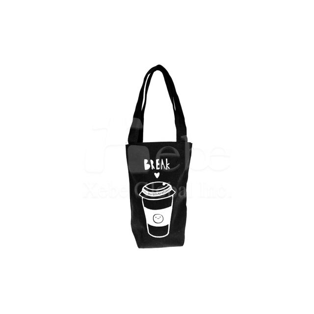 Simple style canvas cup sleeve bag