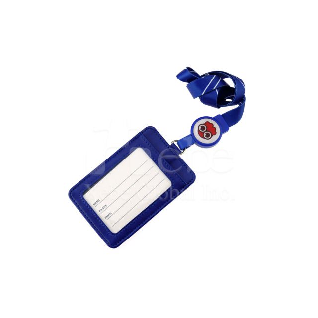 Custom retractable id badge holder