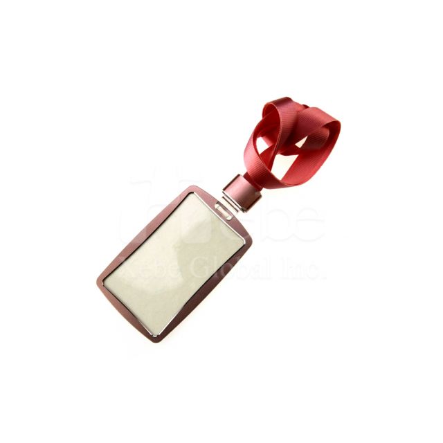 Rose gold custom id badge holder