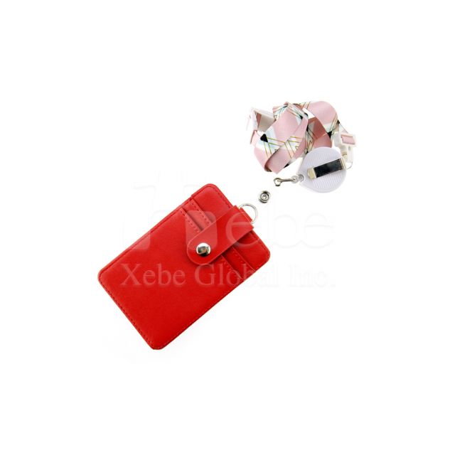 Scarlet retractable id badge holder