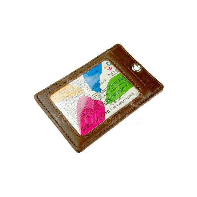 Brown leather card holder