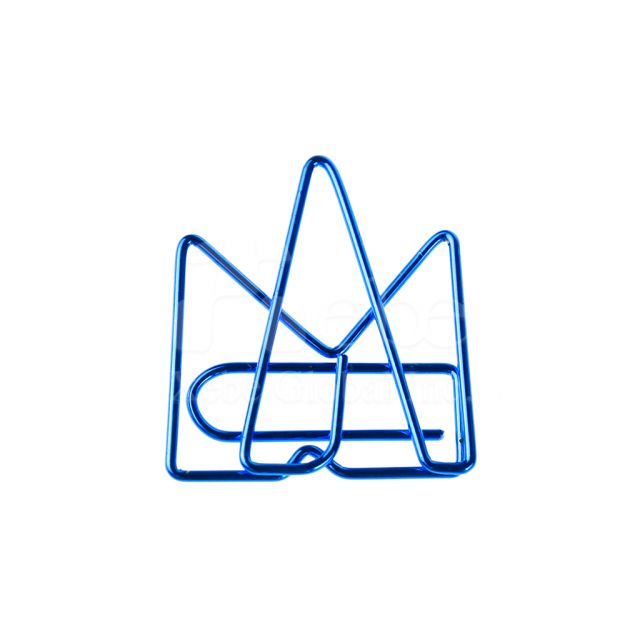 Blue crown shape paperclip