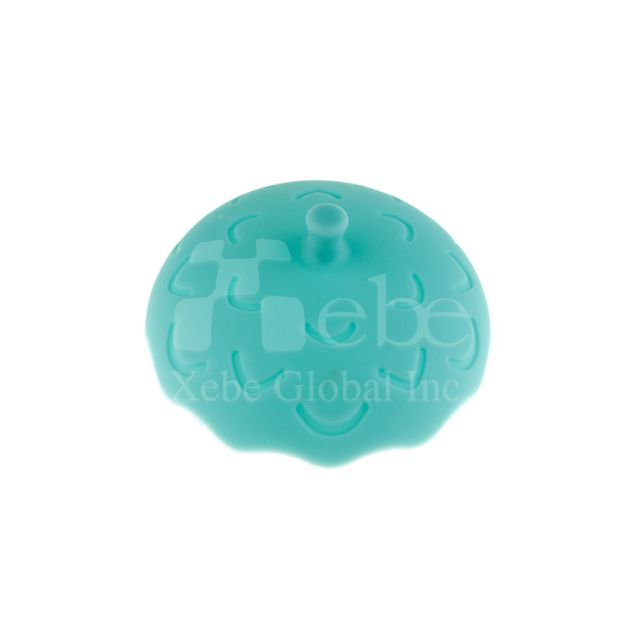 Bright blue acorn shape silicone cup lid