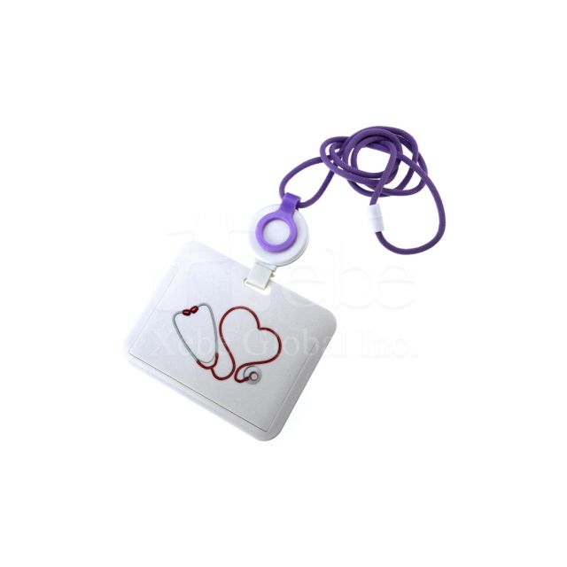 Loving stethoscope adjustable lanyard card holder 