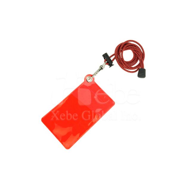 Lucky red adjustable lanyard card holder