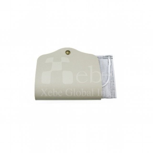 Grey leather mask wallet