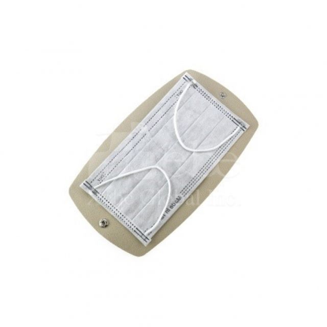 Grey leather mask wallet