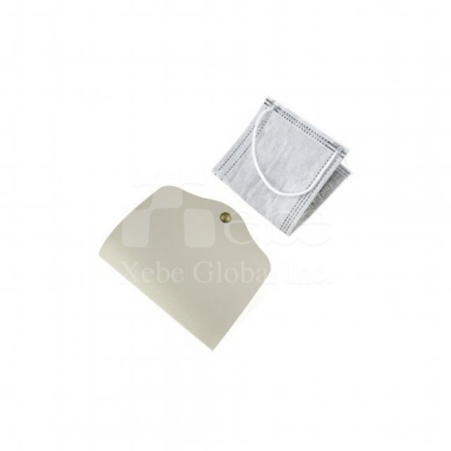 Grey leather mask wallet
